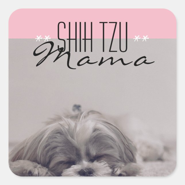 Shih Tzu Mama Sticker für Hunde-Mamas (Vorderseite)