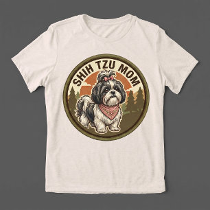 Shih Tzu Mama Tri-Blend T-Shirt Shih Tzu Hundema Shirt