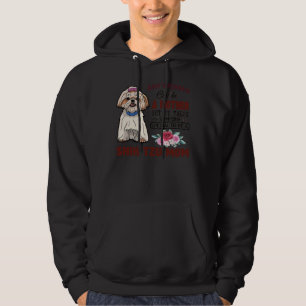 Shih Tzu Mama und Gesichtsmaske Hoodie