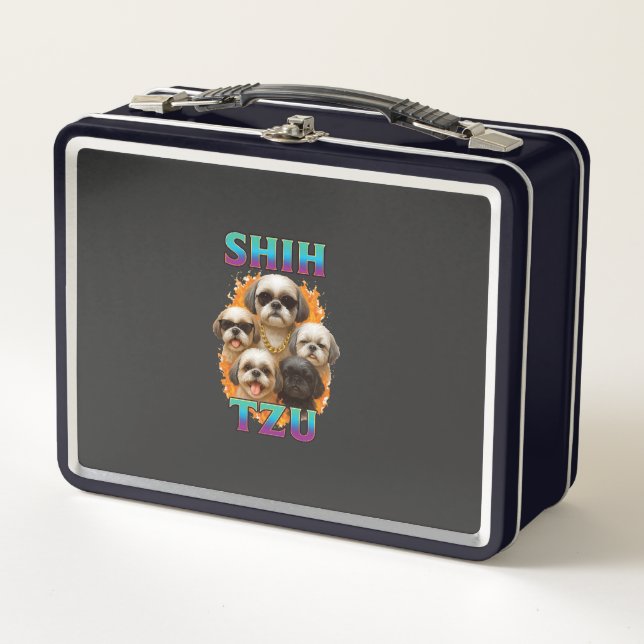 Shih Tzu  Metall Brotdose (Vorderseite)