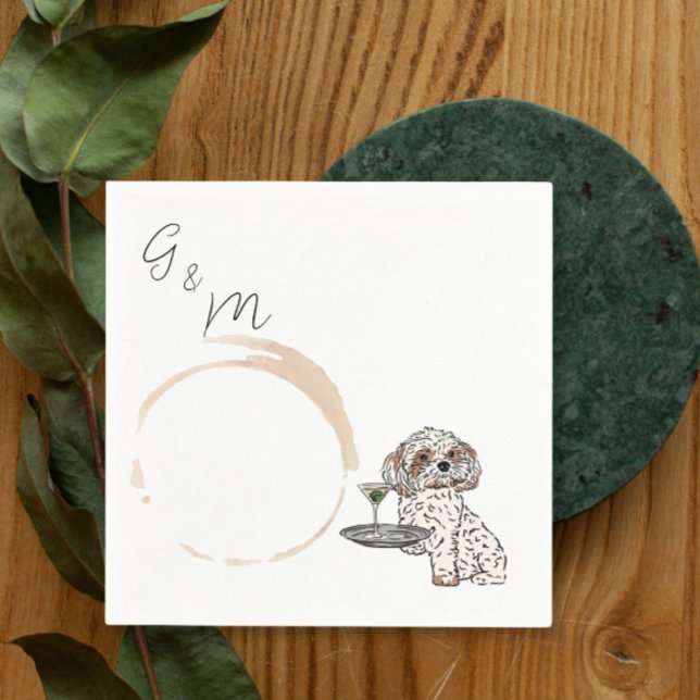 Shih Tzu mit einem Martini-Cocktail Serviette (Von Creator hochgeladen)