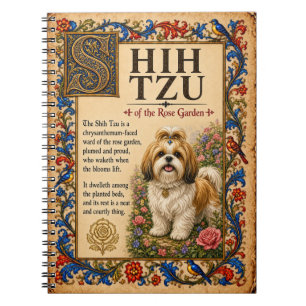 Shih Tzu, mittelalterliche Bestiarien-Kunst Notizblock