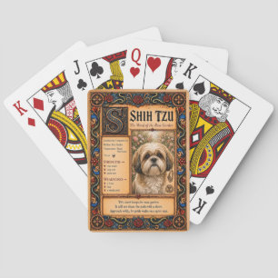 Shih Tzu, mittelalterliche Bestiarien-Kunst Spielkarten