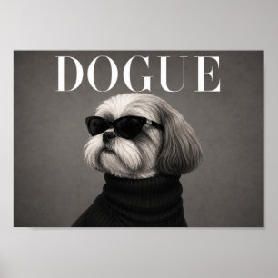 Shih Tzu Mode-Editorial-Hunde-Kunstprint Poster