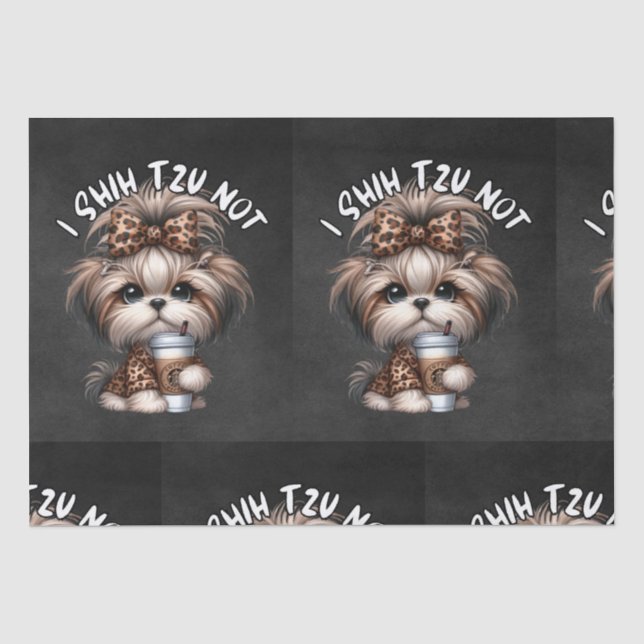 Shih Tzu Not Tissue Paper Seidenpapier (Vorderseite)