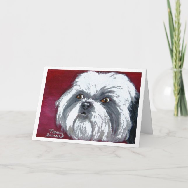 Shih-Tzu-Notecard Karte (Vorderseite)
