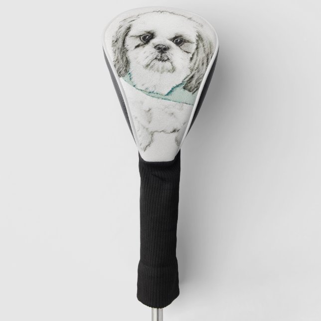 Shih Tzu Painting - Niedliche Hundekunst Golf Headcover (Vorderseite)