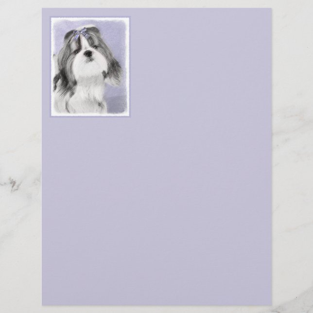Shih Tzu Painting - Niedliche Original Dog Art (Vorderseite)