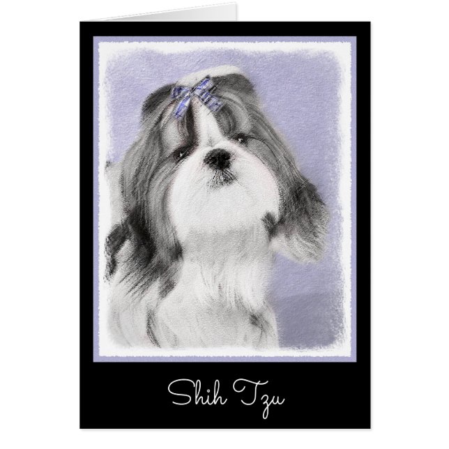 Shih Tzu Painting - Niedliche Original Dog Art (Vorne)