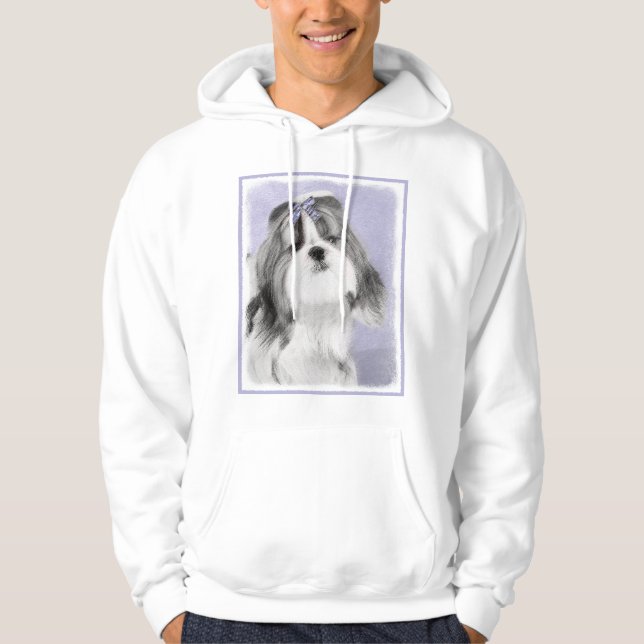 Shih Tzu Painting - Niedliche Original Dog Art Hoodie (Vorderseite)