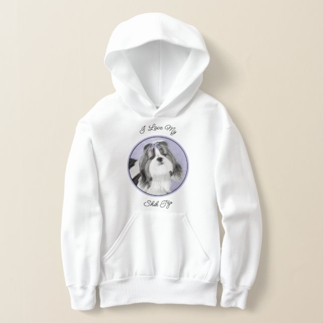 Shih Tzu Painting - Niedliche Original Dog Art Hoodie (Ablage )