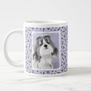 Shih Tzu Painting - Niedliche Original Dog Art Jumbo-Tasse