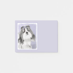 Shih Tzu Painting - Niedliche Original Dog Art Post-it Klebezettel