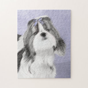 Shih Tzu Painting - Niedliche Original Dog Art Puzzle