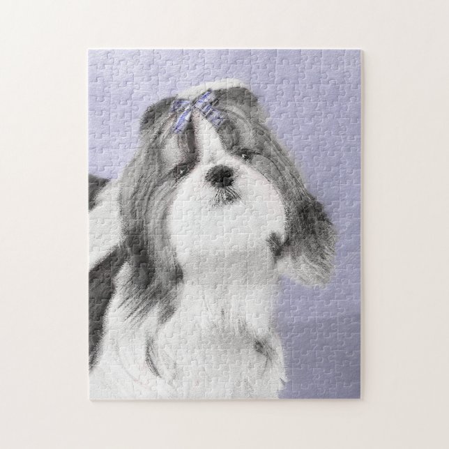 Shih Tzu Painting - Niedliche Original Dog Art Puzzle (Vertikal)