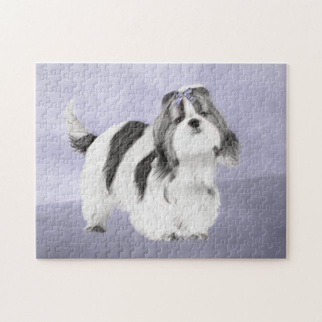 Shih Tzu Painting - Niedliche Original Dog Art Puzzle (Horizontal)