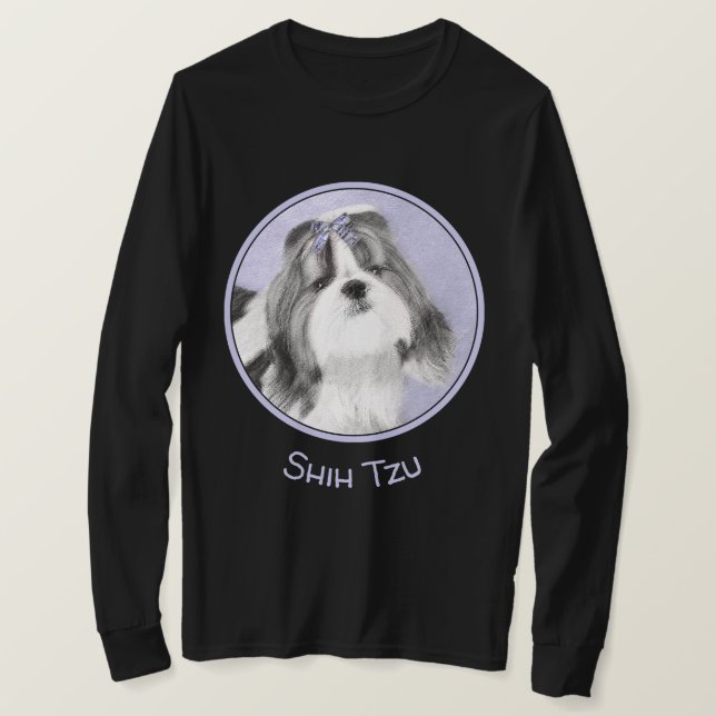 Shih Tzu Painting - Niedliche Original Dog Art T-Shirt (Design vorne)