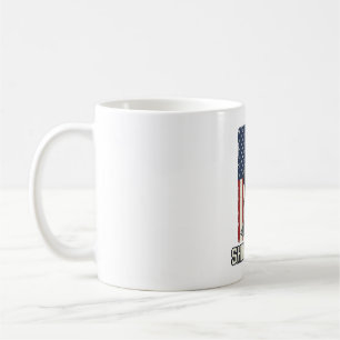 Shih Tzu Papa patriotische Flagge Vintage Hundeshi Kaffeetasse