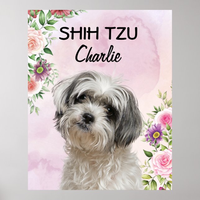 Shih Tzu Personalisiert Poster (Vorne)