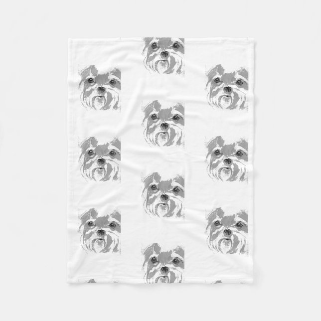 Shih Tzu Picture Fleece Blanket (Vorderseite)