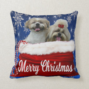 Shih tzu Pillow Christmas Kissen