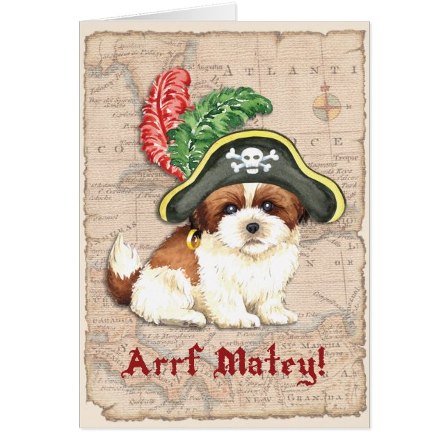 Shih Tzu Pirate Card (Vorne)