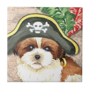 Shih Tzu Pirate Fliese