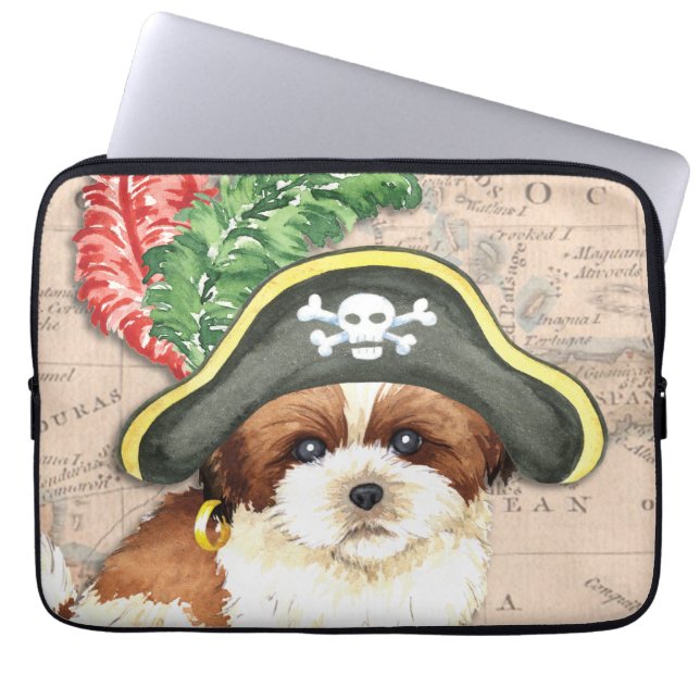Shih Tzu Pirate Laptopschutzhülle (Vorderseite)