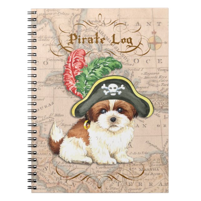 Shih Tzu Pirate Notizblock (Vorderseite)