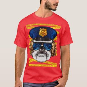 Shih Tzu Polizeibeamter Polizist Funny Police Dog T-Shirt
