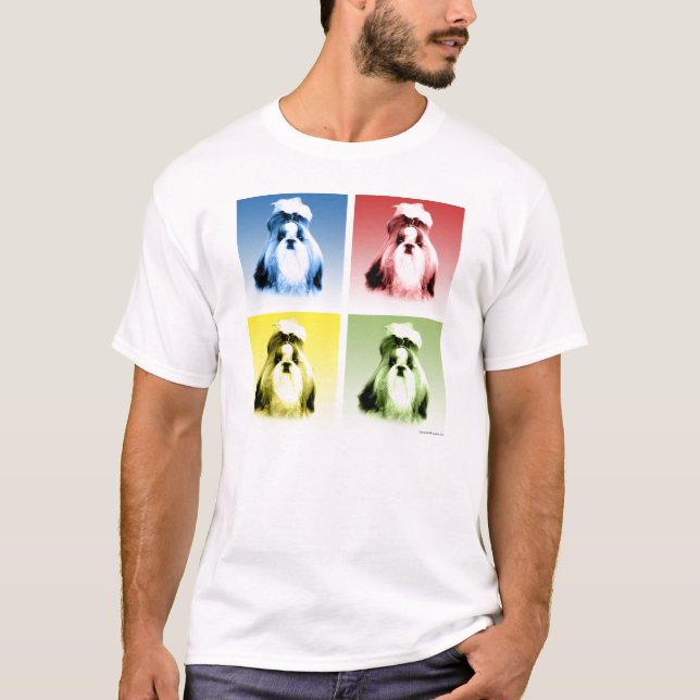 Shih Tzu Pop Art T-Shirt (Vorderseite)
