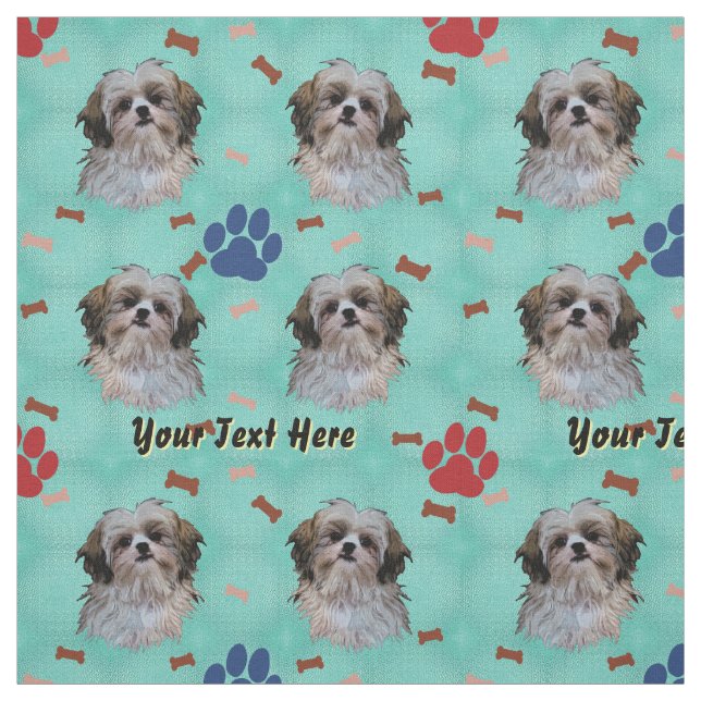 Shih Tzu Portrait Stoff (Muster)