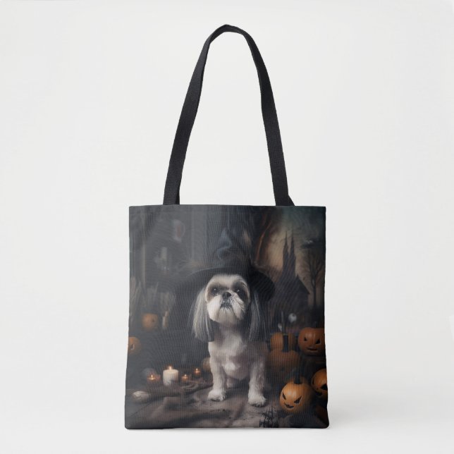 Shih Tzu Pumpkins Halloween Beängstigend (Vorderseite)