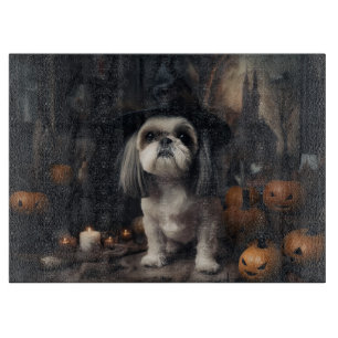 Shih Tzu Pumpkins Halloween Beängstigend Schneidebrett