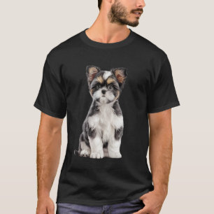 Shih Tzu Puppy Sketch Zeichne Art Dog Lover T-Shirt