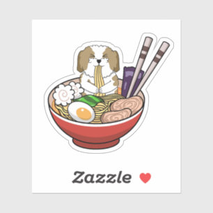 Shih Tzu Ramen Design Aufkleber