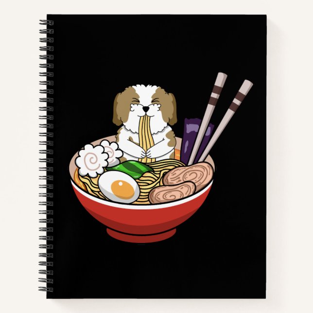 Shih Tzu Ramen Notizbuch (Vorderseite)