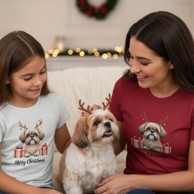 Shih Tzu Renntier  T-Shirt (Von Creator hochgeladen)