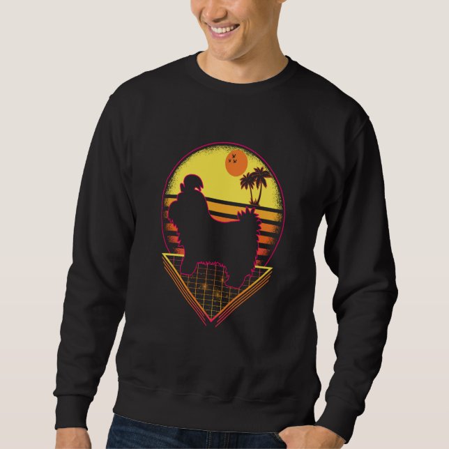 Shih Tzu Retro Sunset Vintage  Dog Sweatshirt (Vorderseite)