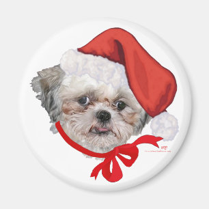 Shih Tzu Rettungshund Frohe Feiertage Magnet