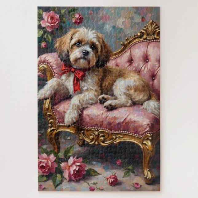 Shih Tzu Rococo Be Mine Valentine's Day Puzzle (Vertikal)