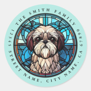 Shih Tzu Round Stickers
