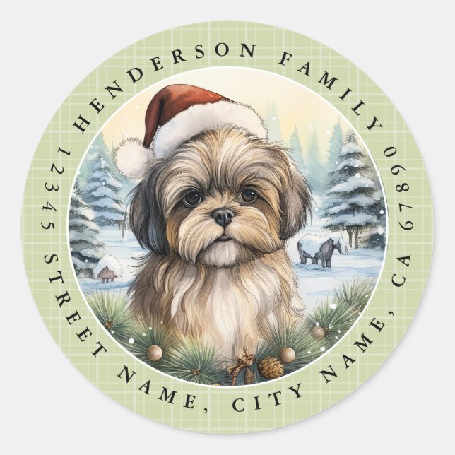 Shih Tzu Round Stickers (Vorderseite)