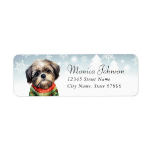 Shih Tzu Rücksendeadressen-Aufklebers