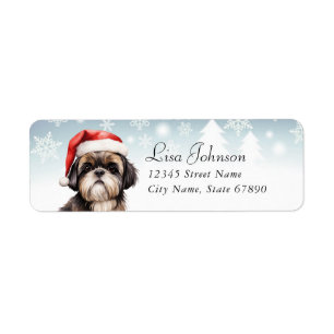 Shih Tzu Rücksendeadressen-Aufklebers