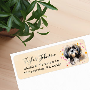 Shih Tzu Rücksendeadressetikett