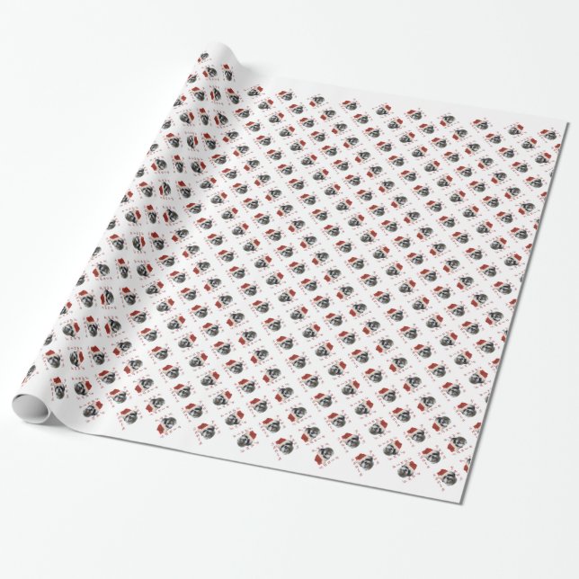 Shih Tzu Santa Paws Geschenkpapier (Ungerollt)