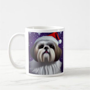 Shih Tzu, Santa, Weihnachts-Kaffee-Tasse Kaffeetasse