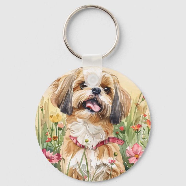 Shih Tzu Schlüsselanhänger - Niedlicher Hund Schlü (Vorderseite)