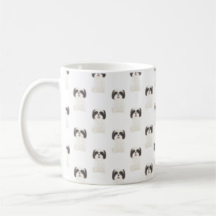 Shih Tzu (Schwarz & Weiß) Kaffeetasse